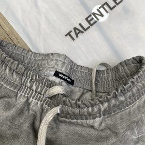 NWT TALENTLESS "OIL STAIN" white large women's sweatpants